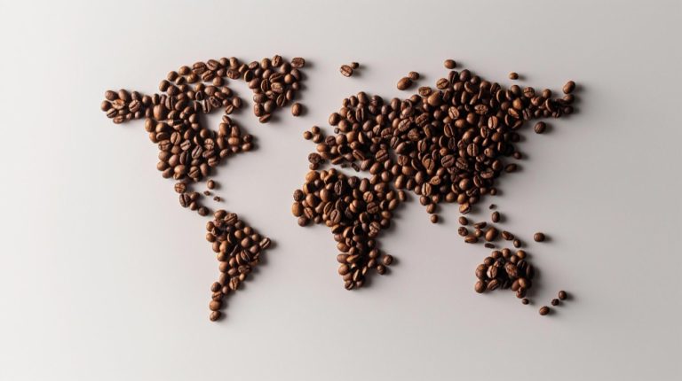 Mapa del cinturón mundial del café